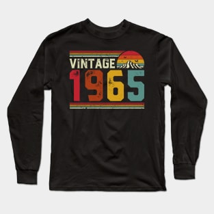 Vintage 1965 Birthday Gift Retro Style Long Sleeve T-Shirt